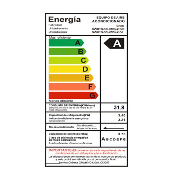 GWH12AGC-K3DNA1O/I GREE - Imagen 3